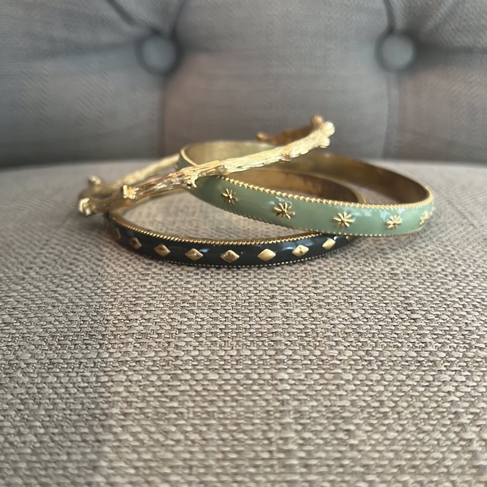 Lia Sophia - Set of 3 Bangle Bracelets